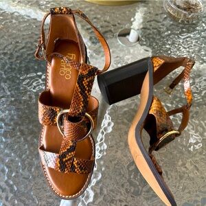 Franco Sarto snake print heels (size 10)